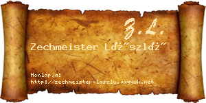 Zechmeister László névjegykártya